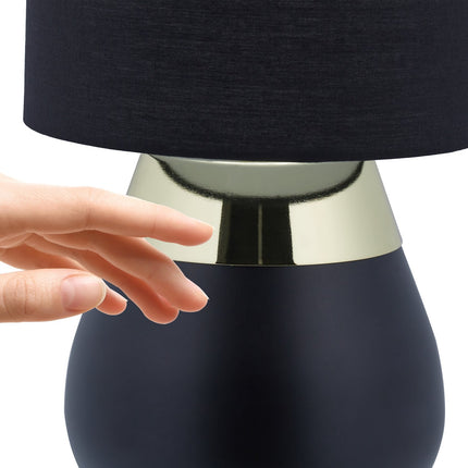 Bedside lamp with touch function black