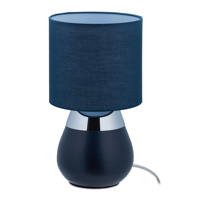 Nachttischlampe mit Touchfunktion dunkelblau