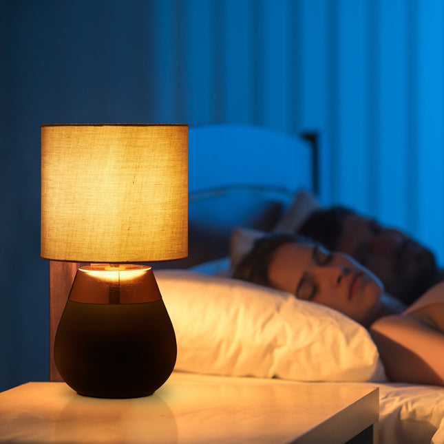 Nachttischleuchte mit Touchfunktion, oval