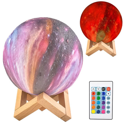 Bedside moon lamp 15cm, 16 colors