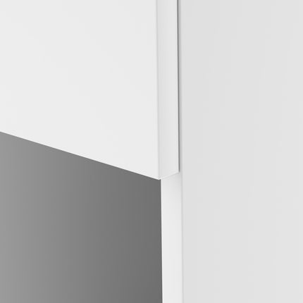 Table de chevet avec tiroirs, table d'appoint, table de nuit avec compartiment ouvert, table de chevet pour chambre, salon, 20 x 30 x 50 cm, blanc