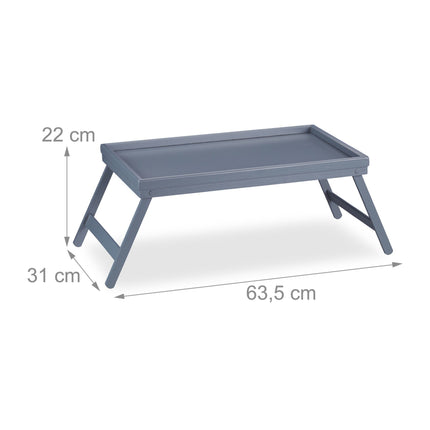 Bed tray bamboo gray