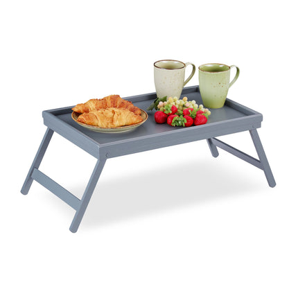 Bed tray bamboo gray