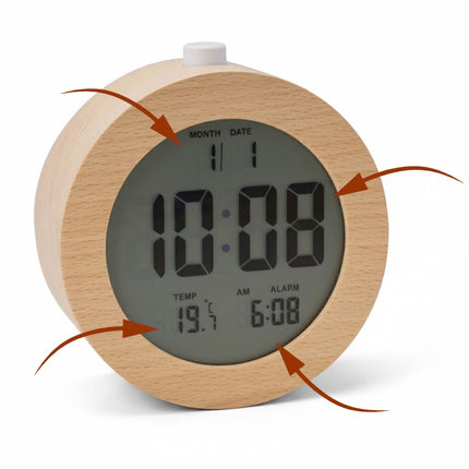 Beechwood Digital Alarm Clock with Snooze Function