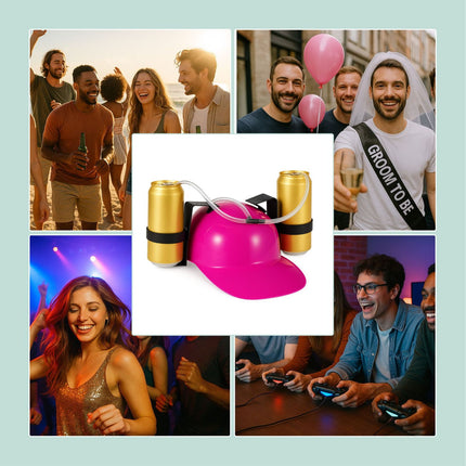 Beer Drinking Hat – Hands-Free Party Accessory