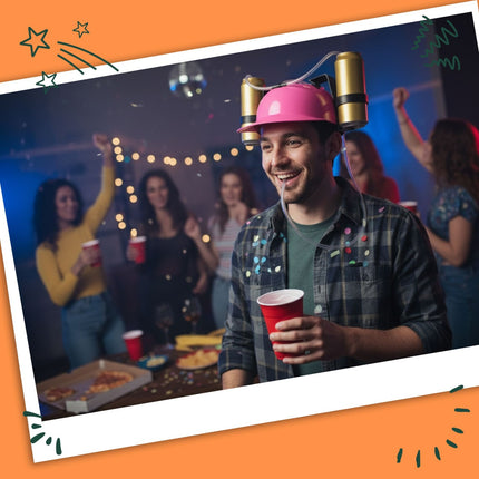 Beer Drinking Hat – Hands-Free Party Accessory
