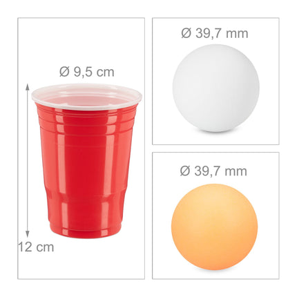 Beer Pong cup with balls