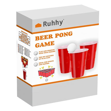 Beer Pong Spiel - 50 Tassen Ruhha 21232 