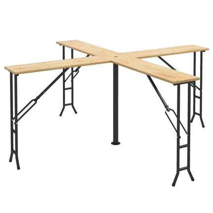 Klappbarer Bierzelt-Tisch für 20 Personen, 105 cm, 120 kg Traglast