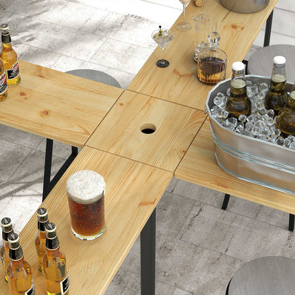 Klappbarer Bierzelt-Tisch für 20 Personen, 105 cm, 120 kg Traglast