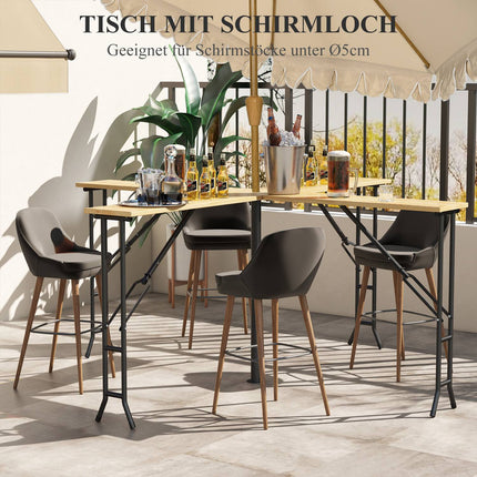 Klappbarer Bierzelt-Tisch für 20 Personen, 105 cm, 120 kg Traglast