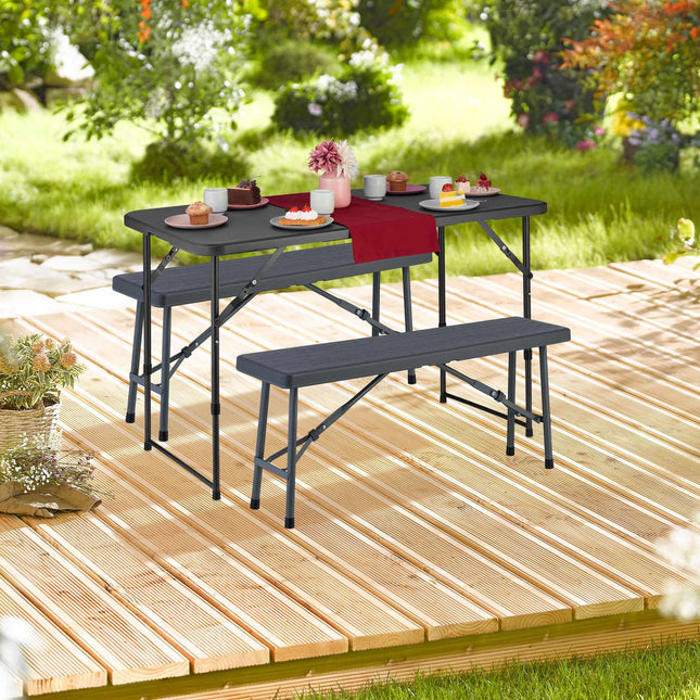 Bierbank 2er Set Holzoptik