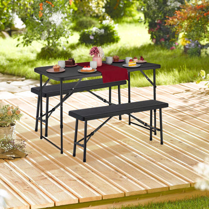 Beer bench set of 2 wooden look
