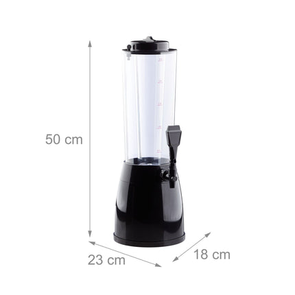Beer column with tap