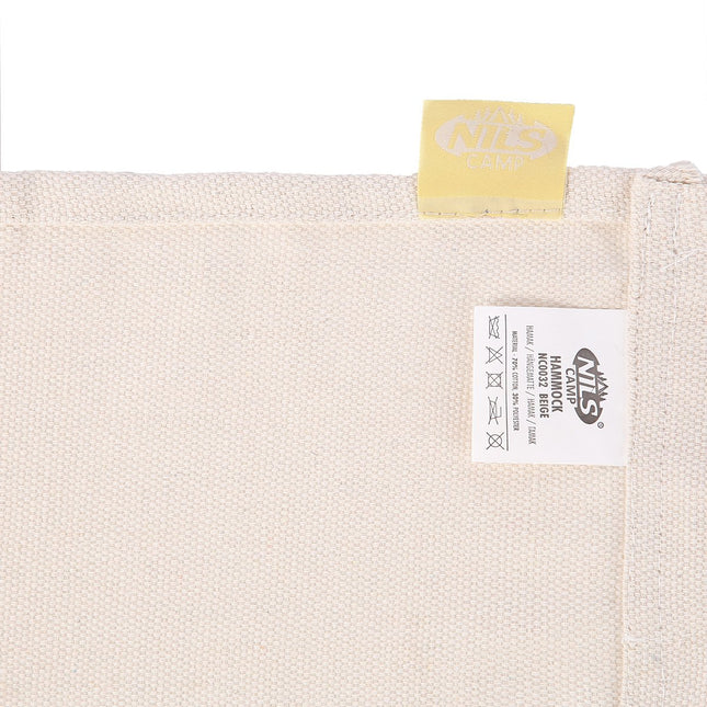 Beige hangmat 200x100 cm, buiten kamperen