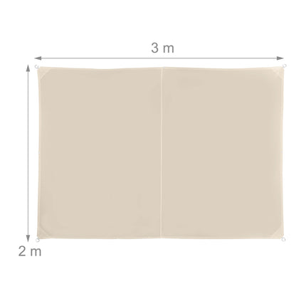 Beige Rectangular Shade Sail – UV Protection Awning