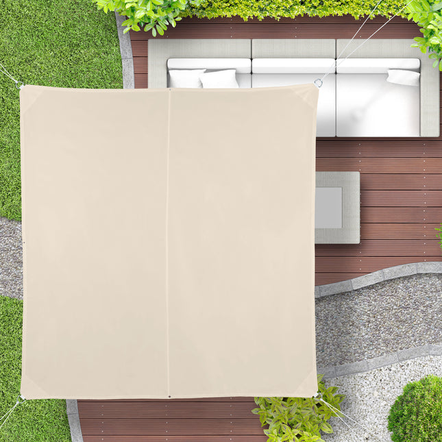 Beiges UV-Schutz-Sonnensegel für Terrasse und Balkon