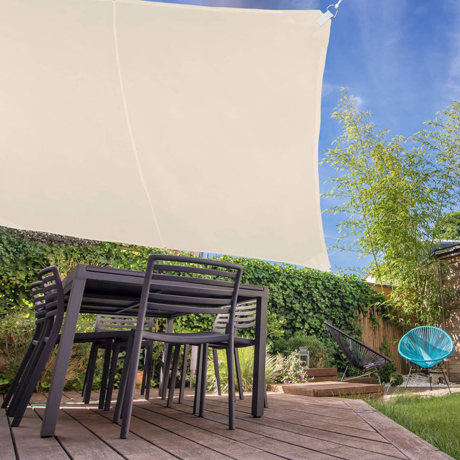 Beiges UV-Schutz-Sonnensegel für Terrasse & Balkon