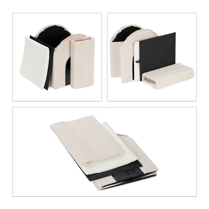 Niche à chat beige avec surface à gratter