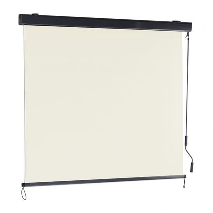 Beige Senkrechtmarkise mit Kurbel