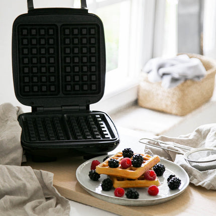 Belgian Waffle Maker, Double, 1000W, PFAS-Free Non-Stick
