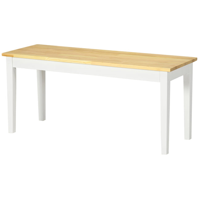 White Pine Wood 2-seater dining bench, 220 kg capacity, 102x36x45 cm