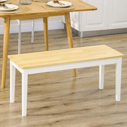 Esstischbank aus Kiefernholz, 2-Sitzer, 220 kg Tragkraft, 102x36x45 cm