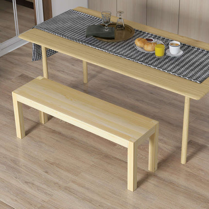 2-Sitzer-Esstischbank aus Kiefer, 120x33x45 cm, Belastbarkeit 240 kg