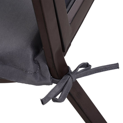 Tmavě šedé sedáky na zahradní lavici, měkký polyester, 120x54x5 Cm