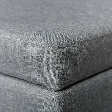 Gepolsterte Aufbewahrungsbank, beige, 120 kg Tragkraft