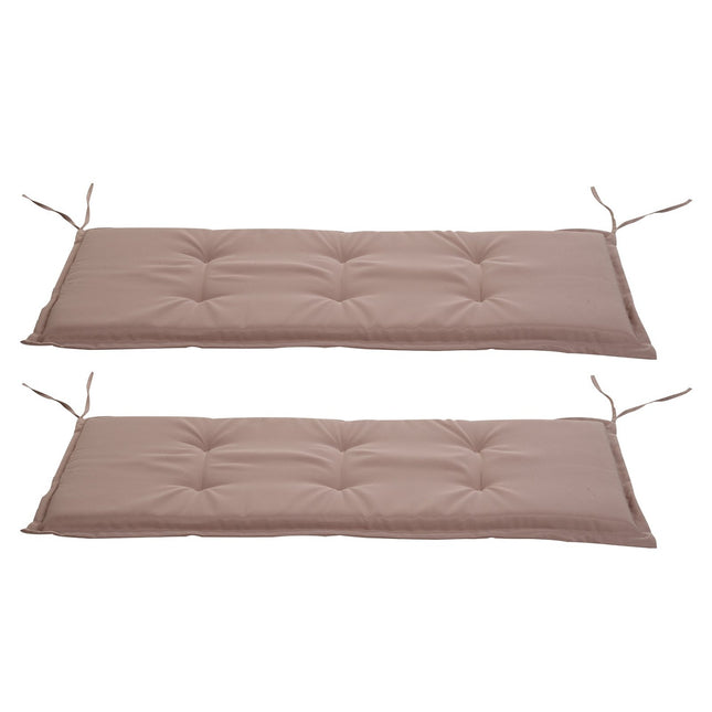 Beiges Bankauflagen-Set aus Polyester, weich gepolstert, 120x54x5cm