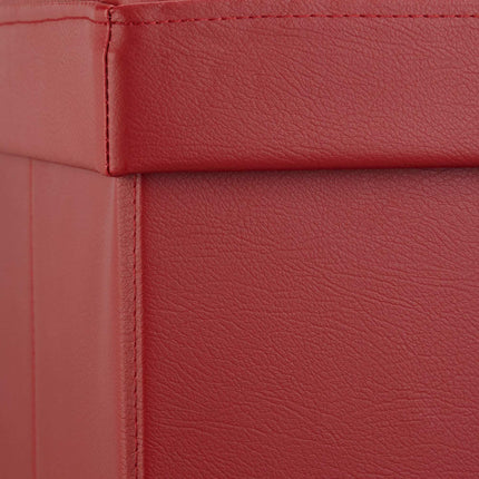 Bench with storage space in artificial leather
