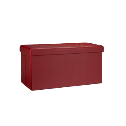 Bench with storage space in artificial leather
