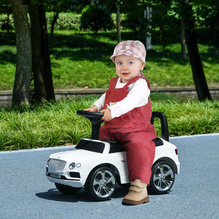 Weißes Rutschauto für Kinder – mit Hupe & Kippschutz, ab 18 Monaten
