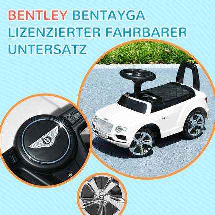 Weißes Rutschauto für Kinder – mit Hupe & Kippschutz, ab 18 Monaten