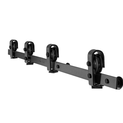Bi-Folding Barn Door Track Kit, 52 In Top Mount, 330 Lb; 4 Door