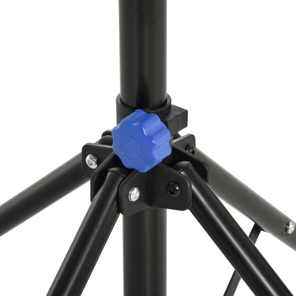 Fahrradmontageständer mit Ablage, verstellbar, vierbeinig, schwarz