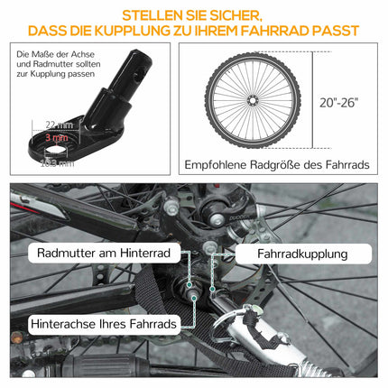 Bicycle Cargo Trailer, Steel Frame, 40 kg Capacity, Black