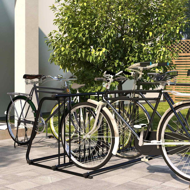Wetterbeständiger Fahrradständer aus Stahl für 6 Fahrräder