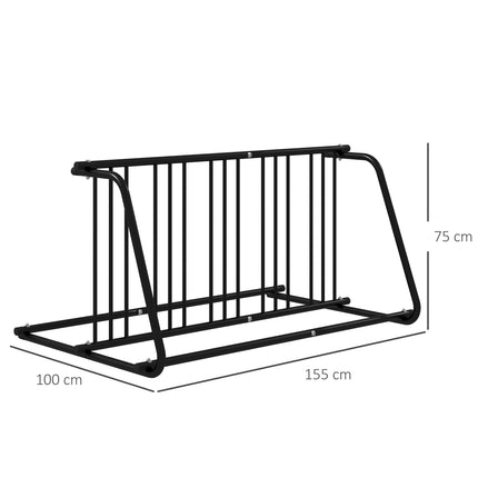 Support à vélos, support multiple, résistant aux intempéries, jusqu'à 6 vélos de chaque côté, 155 x 100 x 75 cm, acier