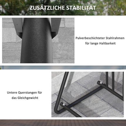 Fahrradständer, wetterfester Stahl, hält bis zu 3 Fahrräder