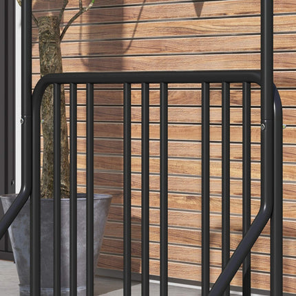 Steel bike rack - weather resistant, holds 4, black
