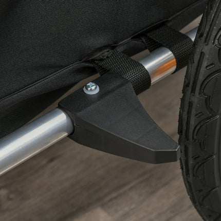Fahrrad-Kinderwagen, 360° drehbar, Grün/Schwarz