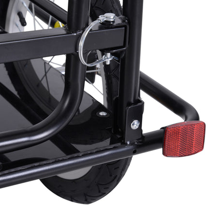 Fahrradanhänger, 40 kg Traglast, faltbar, schwarz