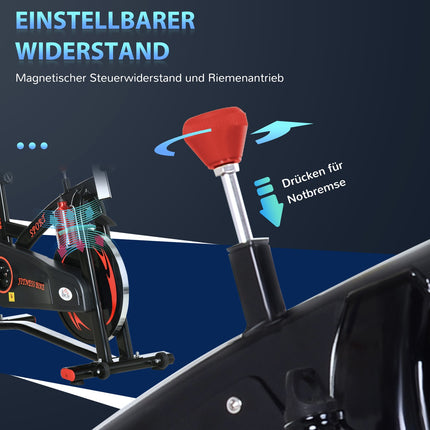 Exercise bike trainer with 10 kg flywheel and LCD screen