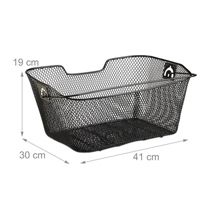 Bicycle basket for luggage carrier