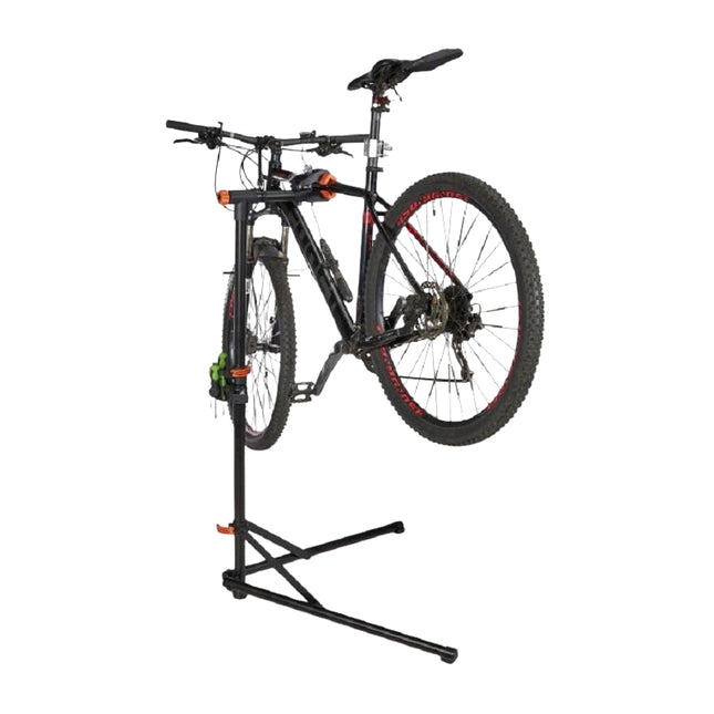 Bicycle mounting stand with handlebar holder