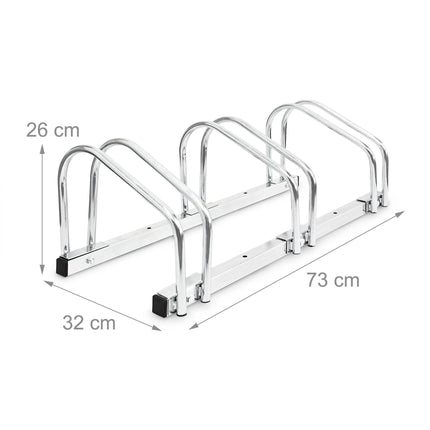 Fahrradständer 3 Fahrräder Stahl