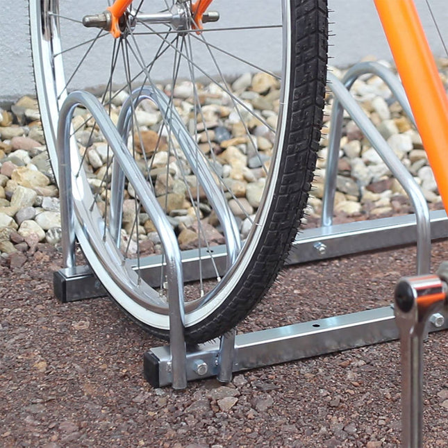 Fahrradständer 4 Fahrräder Stahl