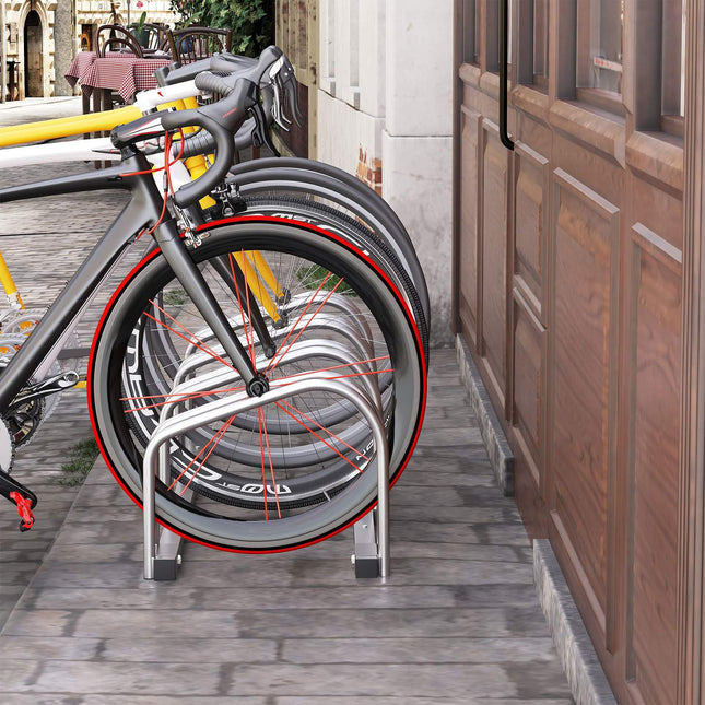 Wetterfester Fahrradträger für 4 Fahrräder, Boden-/Wandmontage